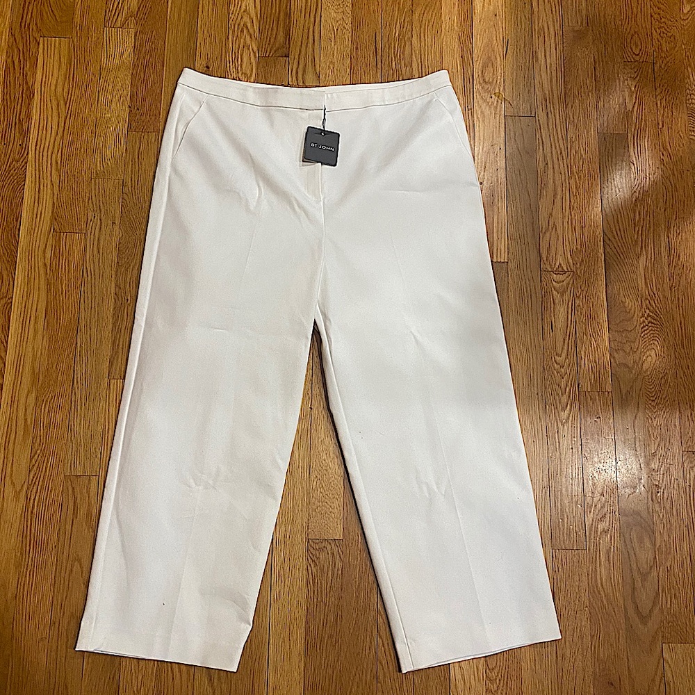 St. John Plus Size White Pants